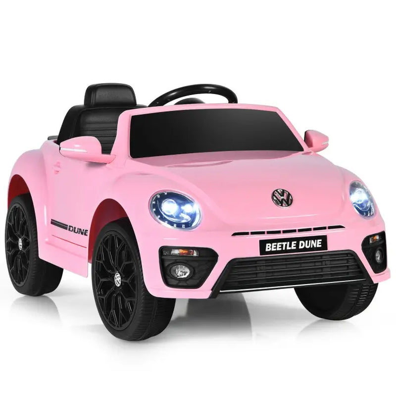 Costway-Volkswagen Beetle Kids Electric Ride on Car with Remote Control